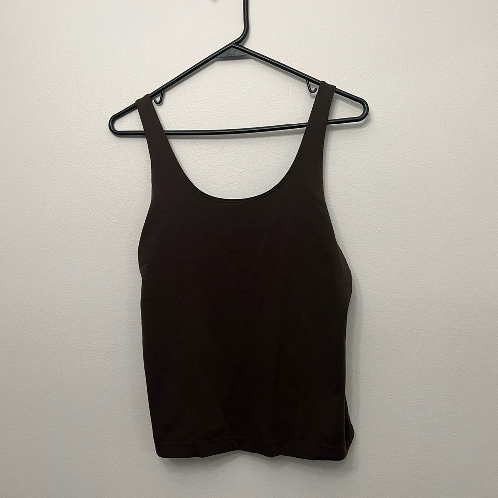 Chico's Dark Brown Scoop Neck Tank Top